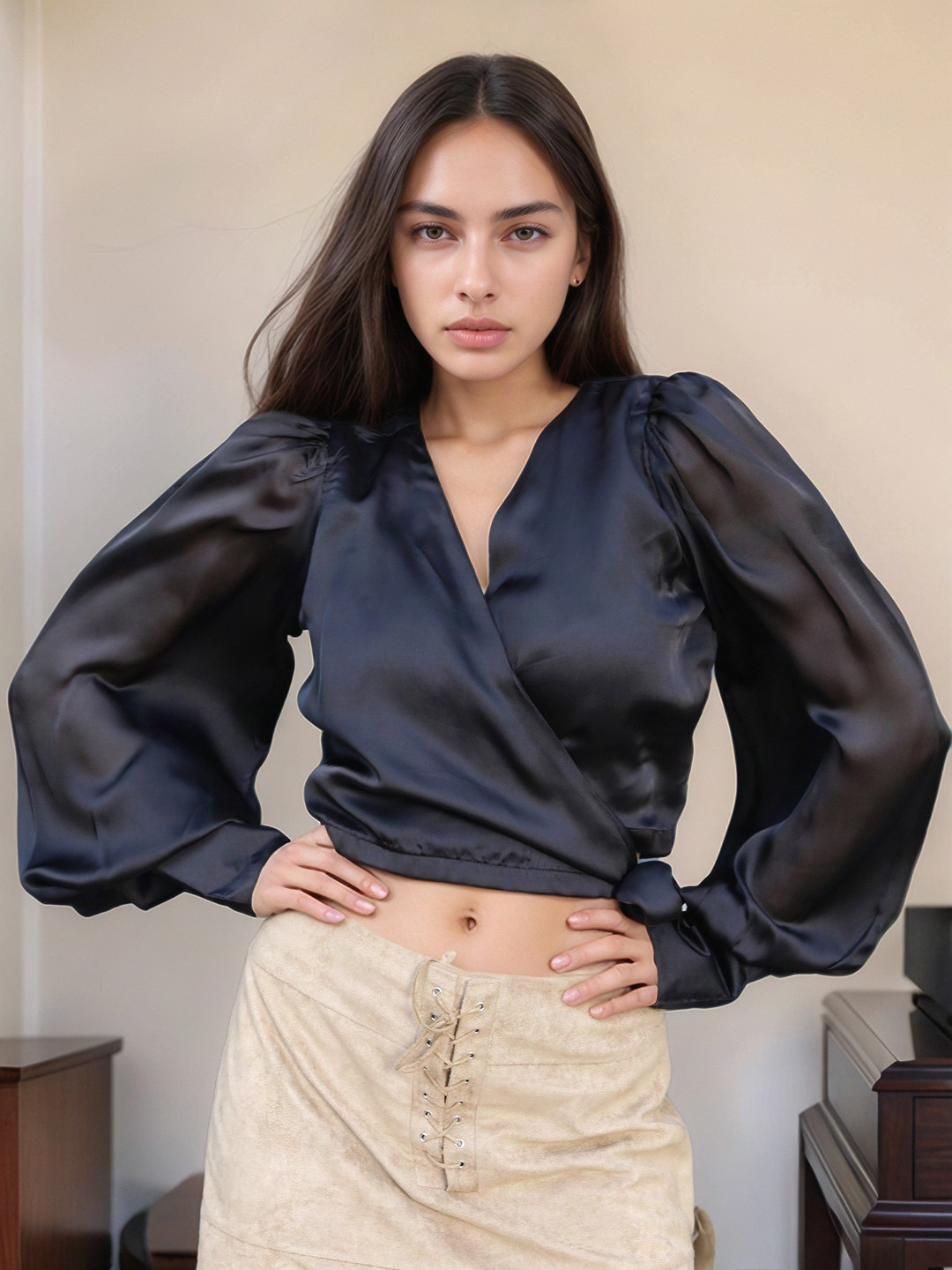 StyleCast X SERA Wrap Crop Top