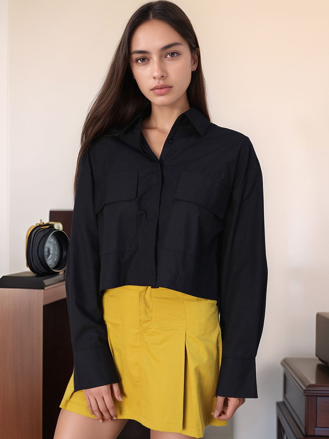 StyleCast X SERA Women Smart Opaque Casual Boxy Shirt