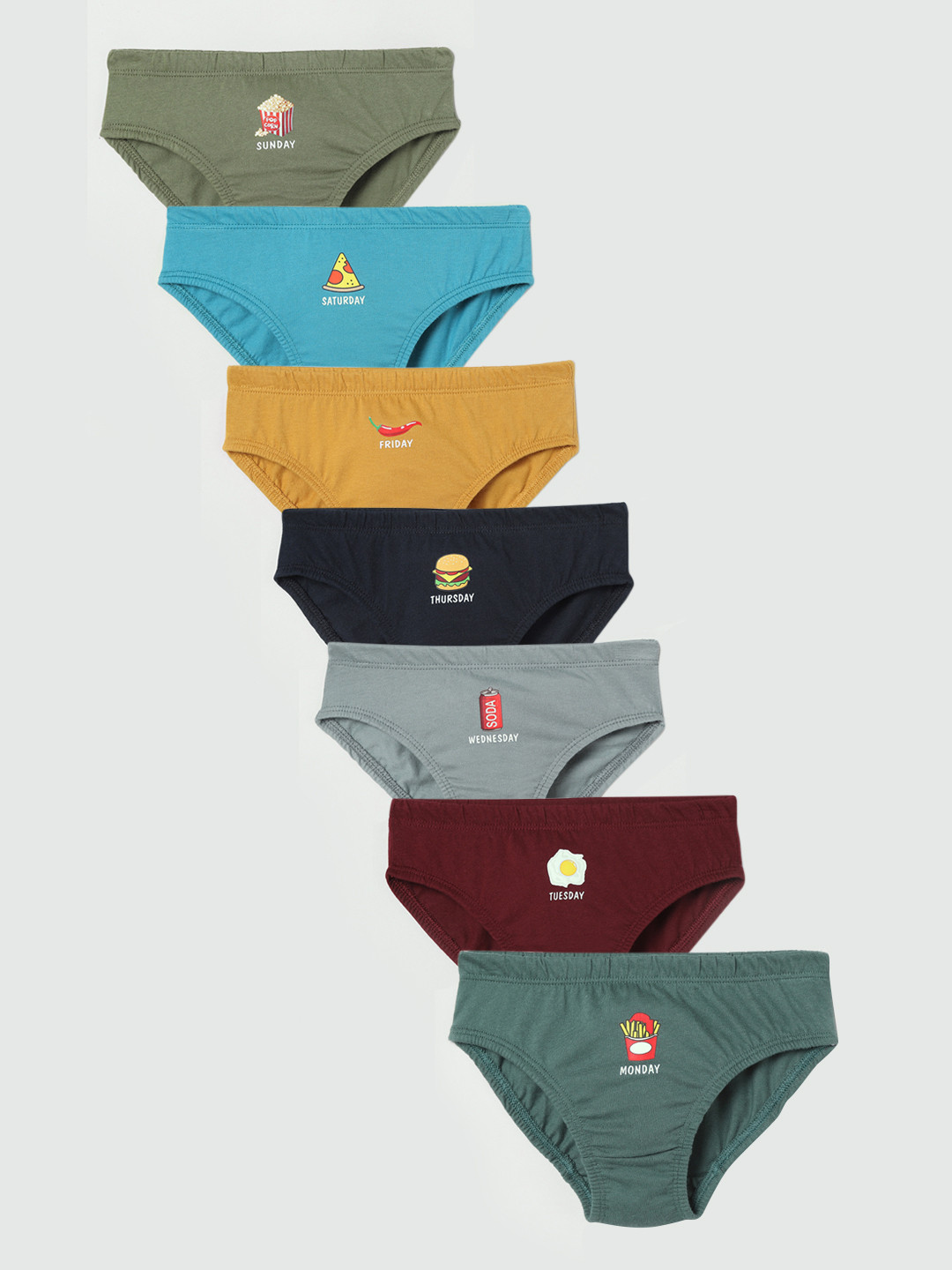 Charm n Cherish Boys Pack  Of 7 Printed Basic Briefs BWBRI49