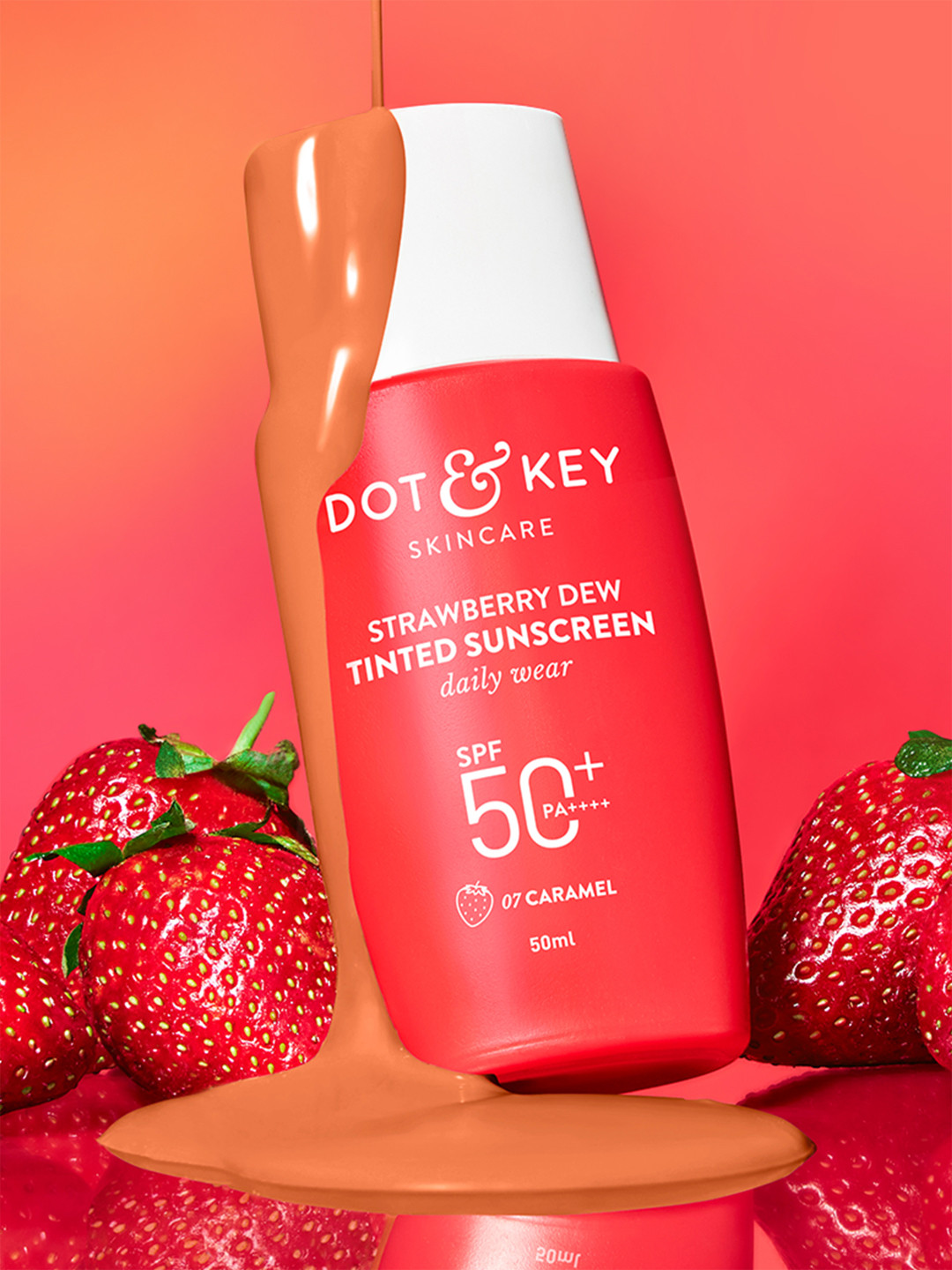 Dot & Key Strawberry Dew Tinted Sunscreen SPF 50+ Pa++++ 50 ml - Caramel 07