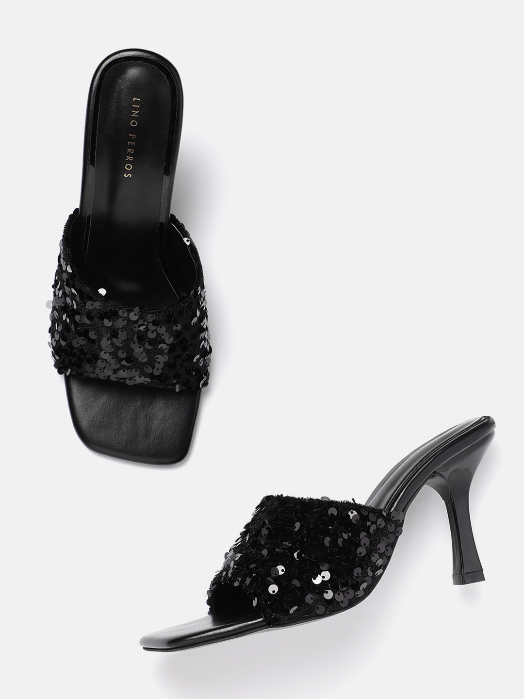 Lino Perros Sequin Embellished Slim Heels