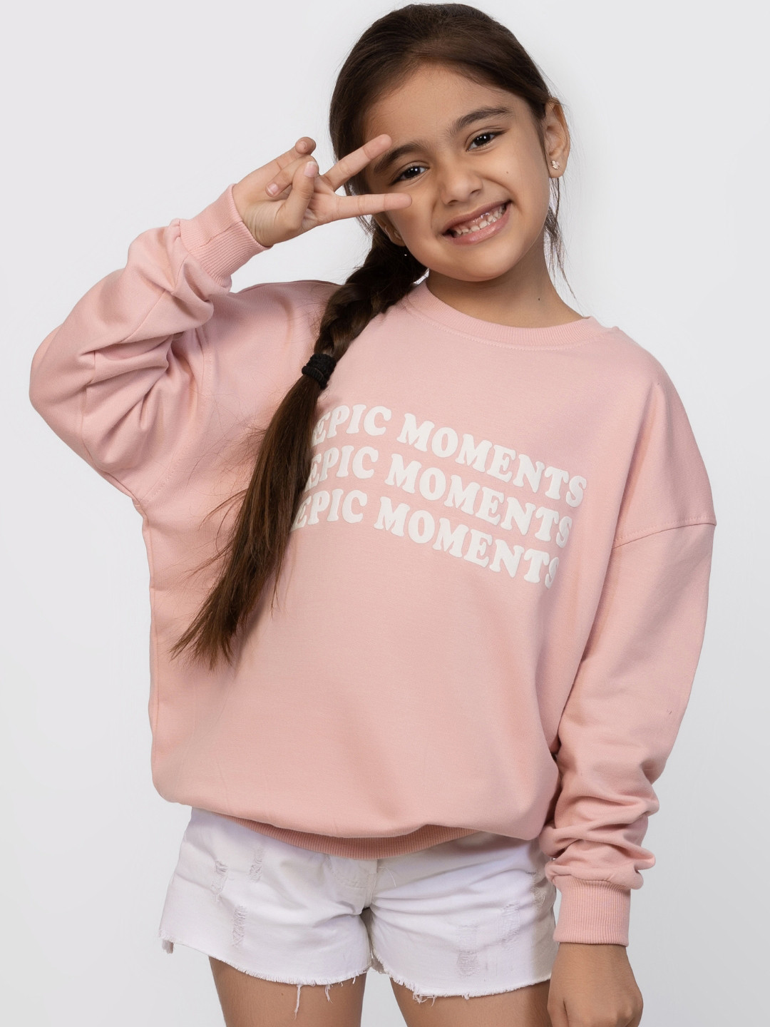 Nap Chief Kids Epic Moments Printed Oversized Fit Pure Cotton Pullover Sweatshirt