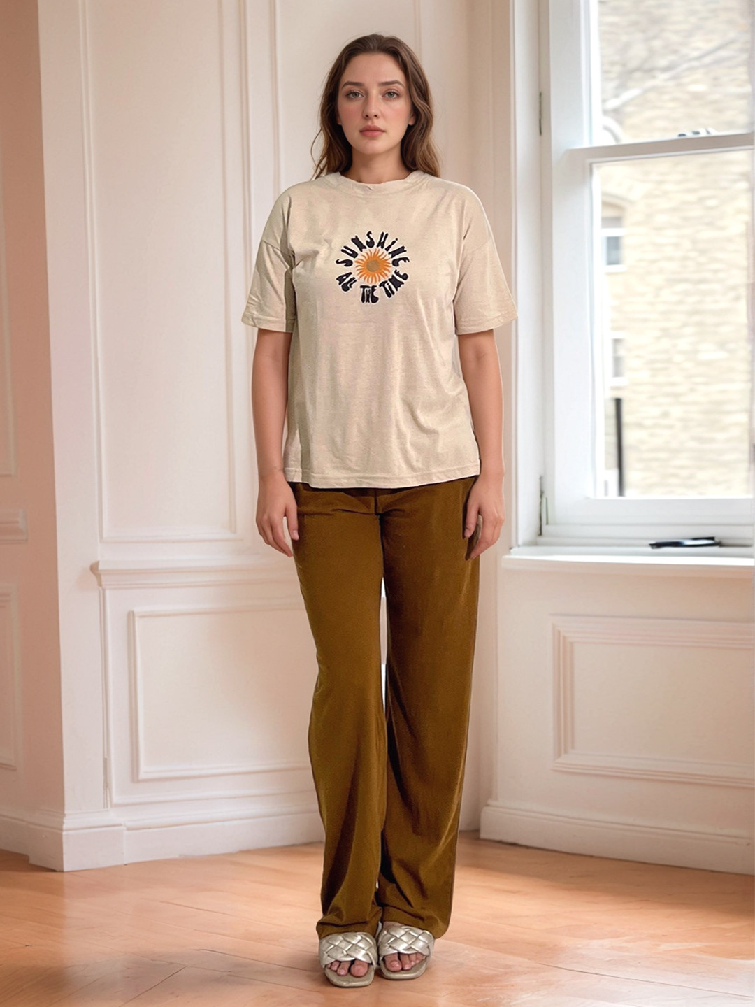 ELEVENS HEAVEN Typography Printed Night suit