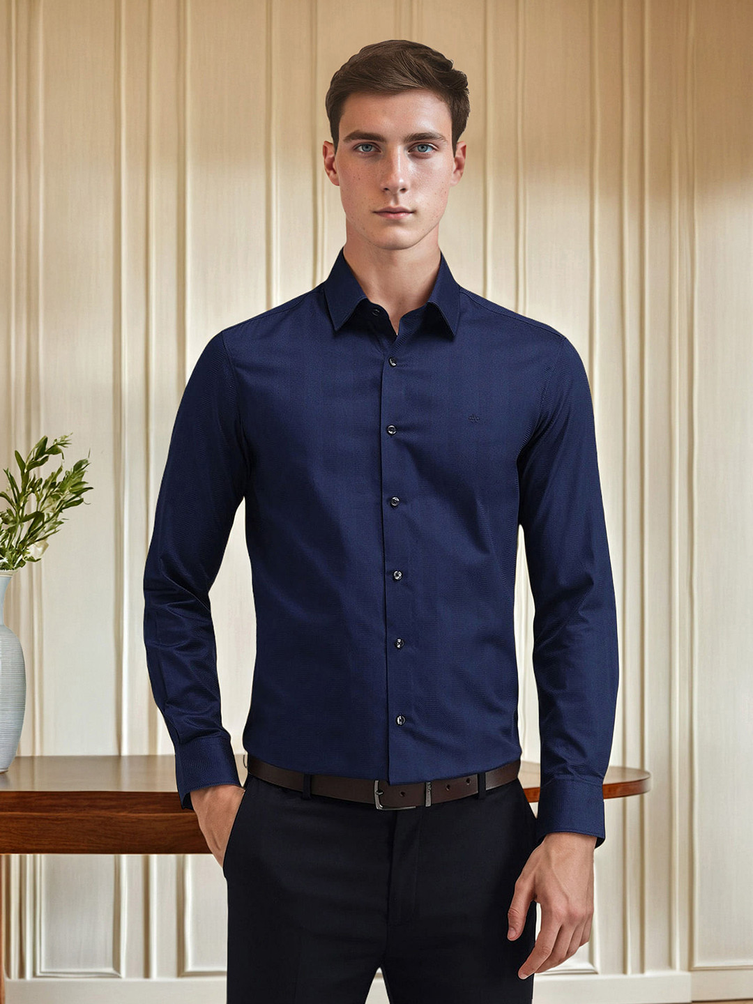 Arrow 1851 Manhattan Slim Fit Vertical StripedShirt