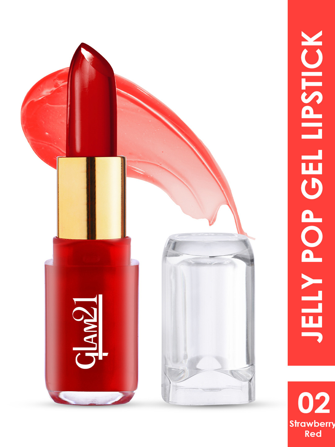 GLAM21 Jelly Pop Gel Lipstick 3.5g - Strawberry Red 02