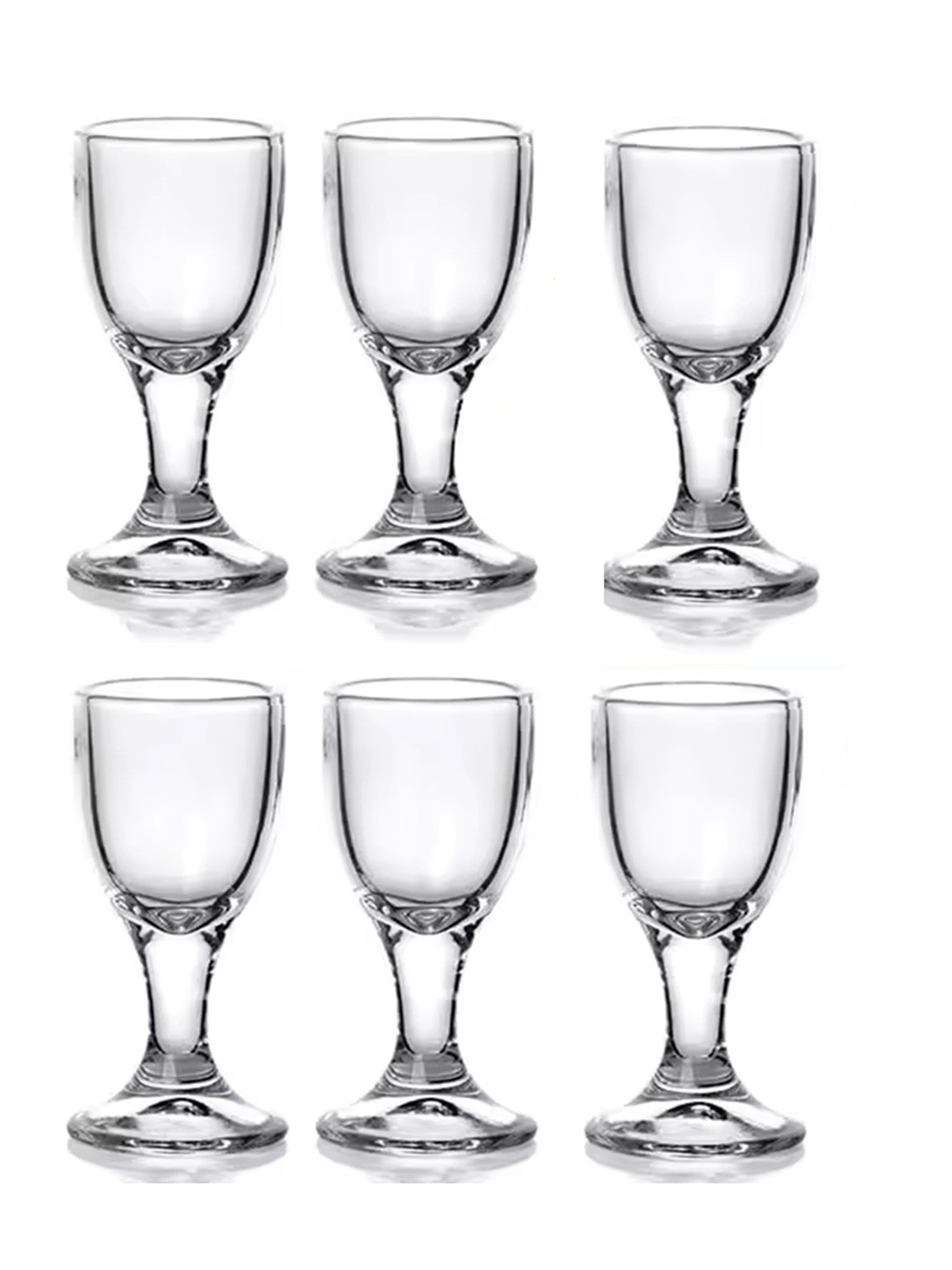 MELBIFY 6 Pieces Transparent Goblet Shot Glasses