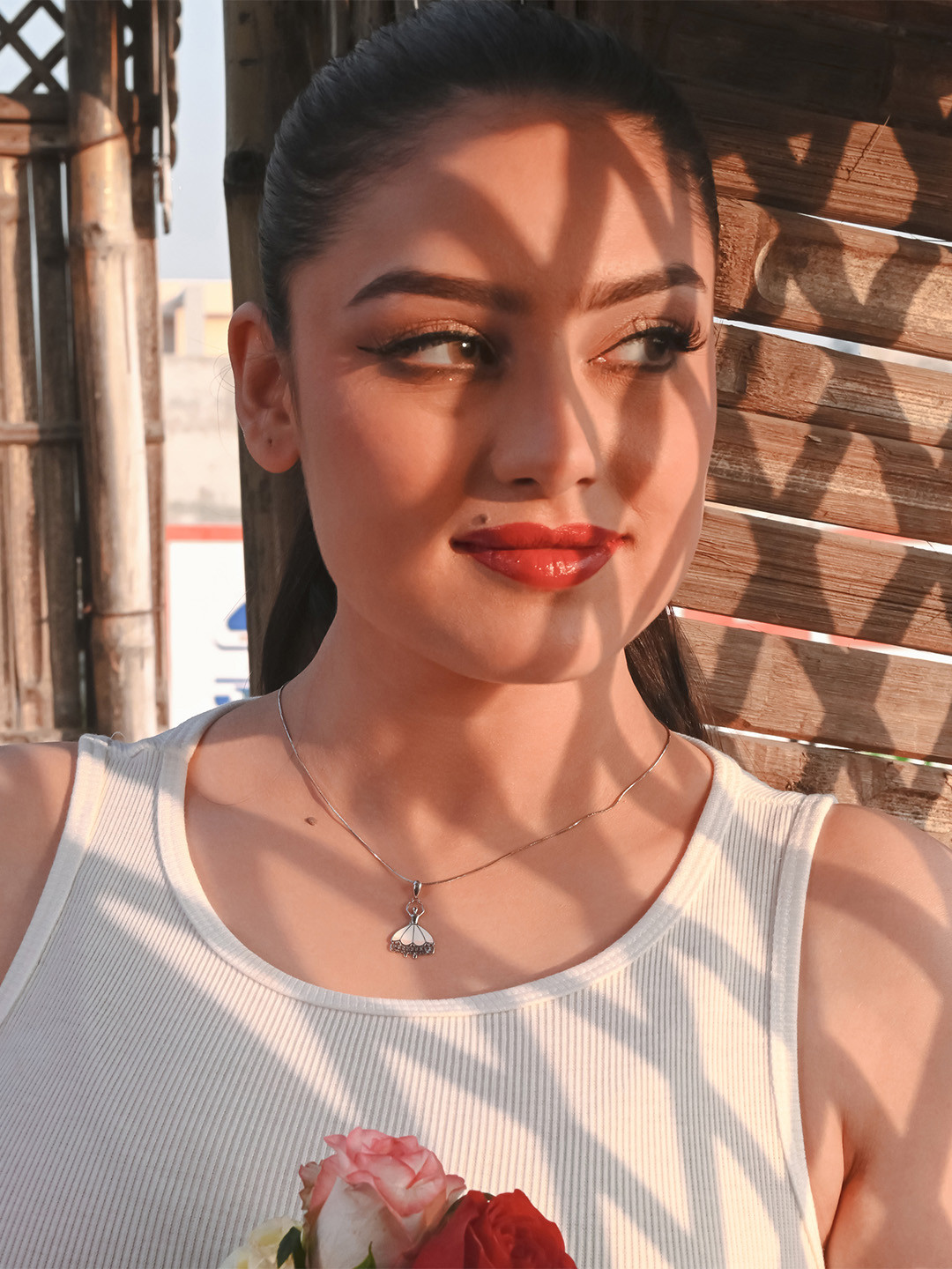 925 SILLER Girls 925 Pure Silver Dancing Doll Charm Pendant