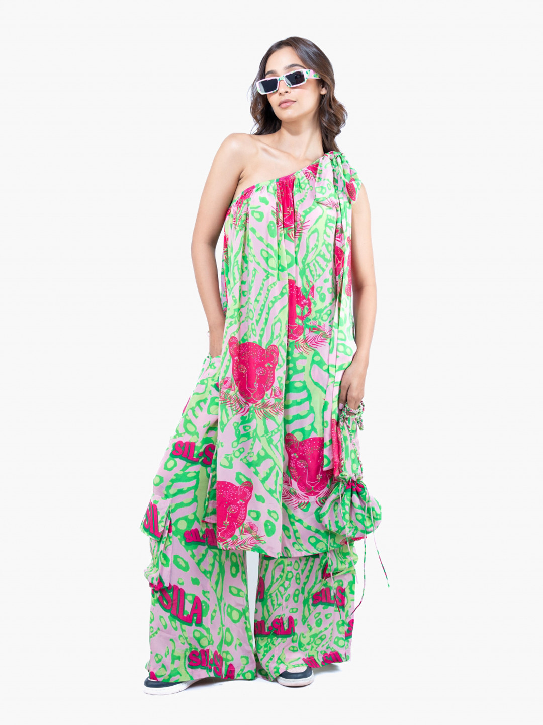 SIL SILA Pink Panther Printed Tunic With Palazzo