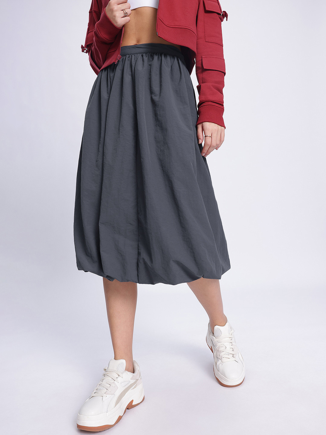 DressBerry Midi Balloon Parachute Skirt