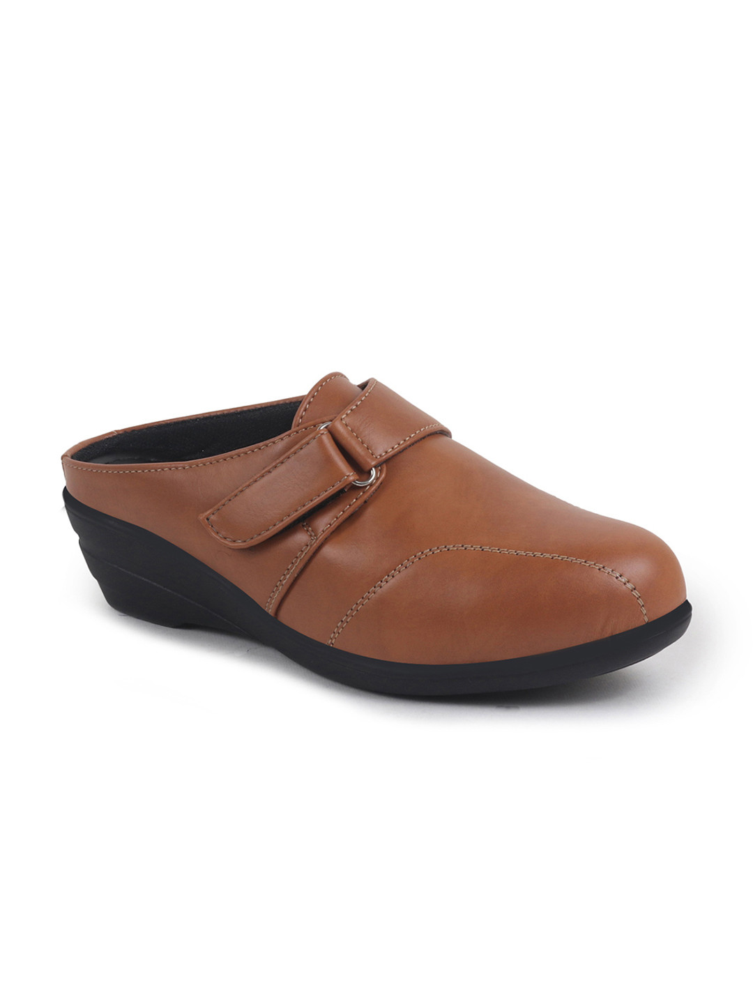 FAUSTO PU Work Wedge Mules with Bows