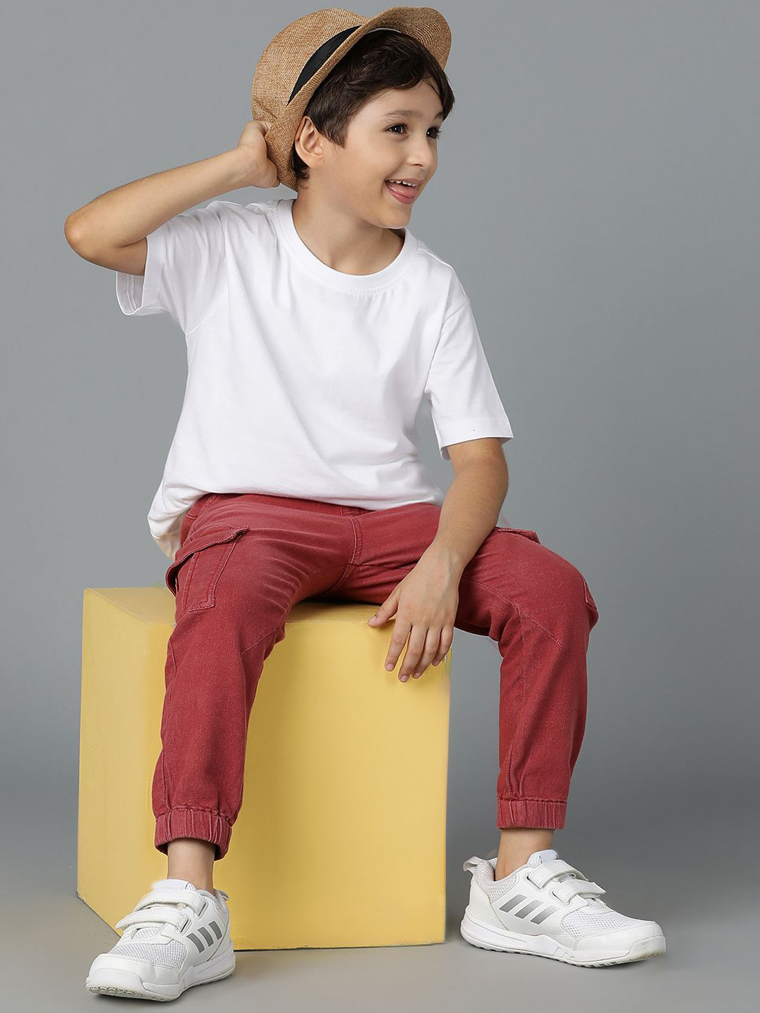 TALES & STORIES Boys Slim Fit Easy Wash Joggers Trousers