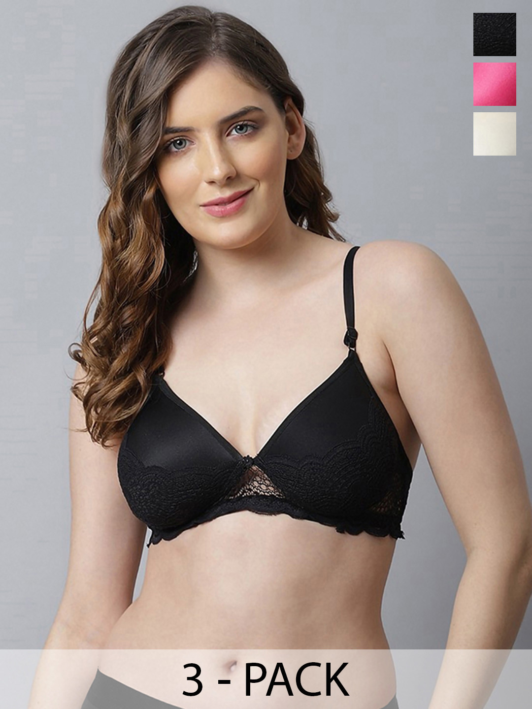 Aamarsh Pack Of 3 Self-Design Lingerie AD_B-Hafiz-Set3