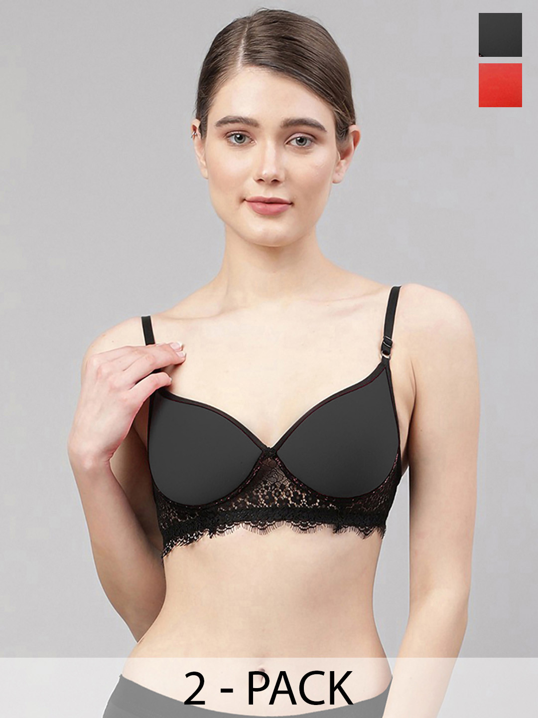 Aamarsh Women's Pack Of 2 Self-Design Lingerie Sets AD_A_Cupri Set2