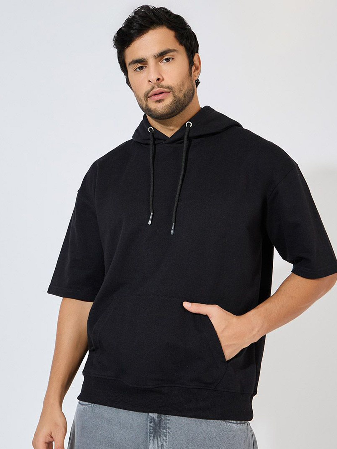 Styli Men Relaxed Fit Dropped Shoulder Terry Hoodie