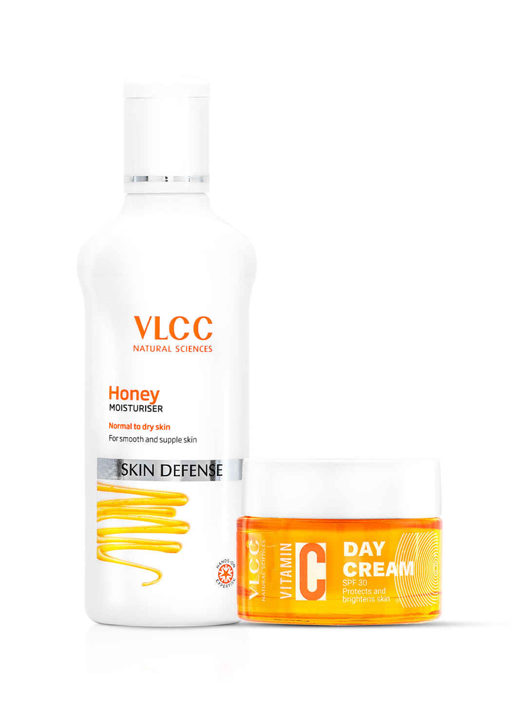 VLCC Set of Skin Defense Honey Moisturizer - 100 ml & Vitamin C Day Cream - 50 g