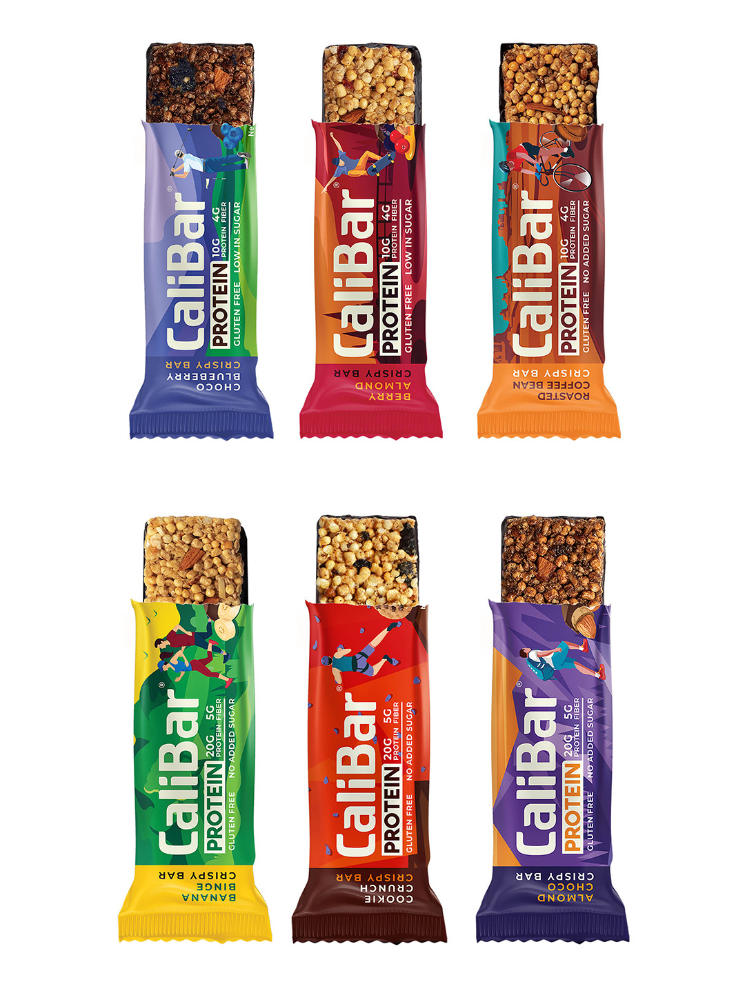 CaliBar Pack of 6 All in 1 Variety Bars