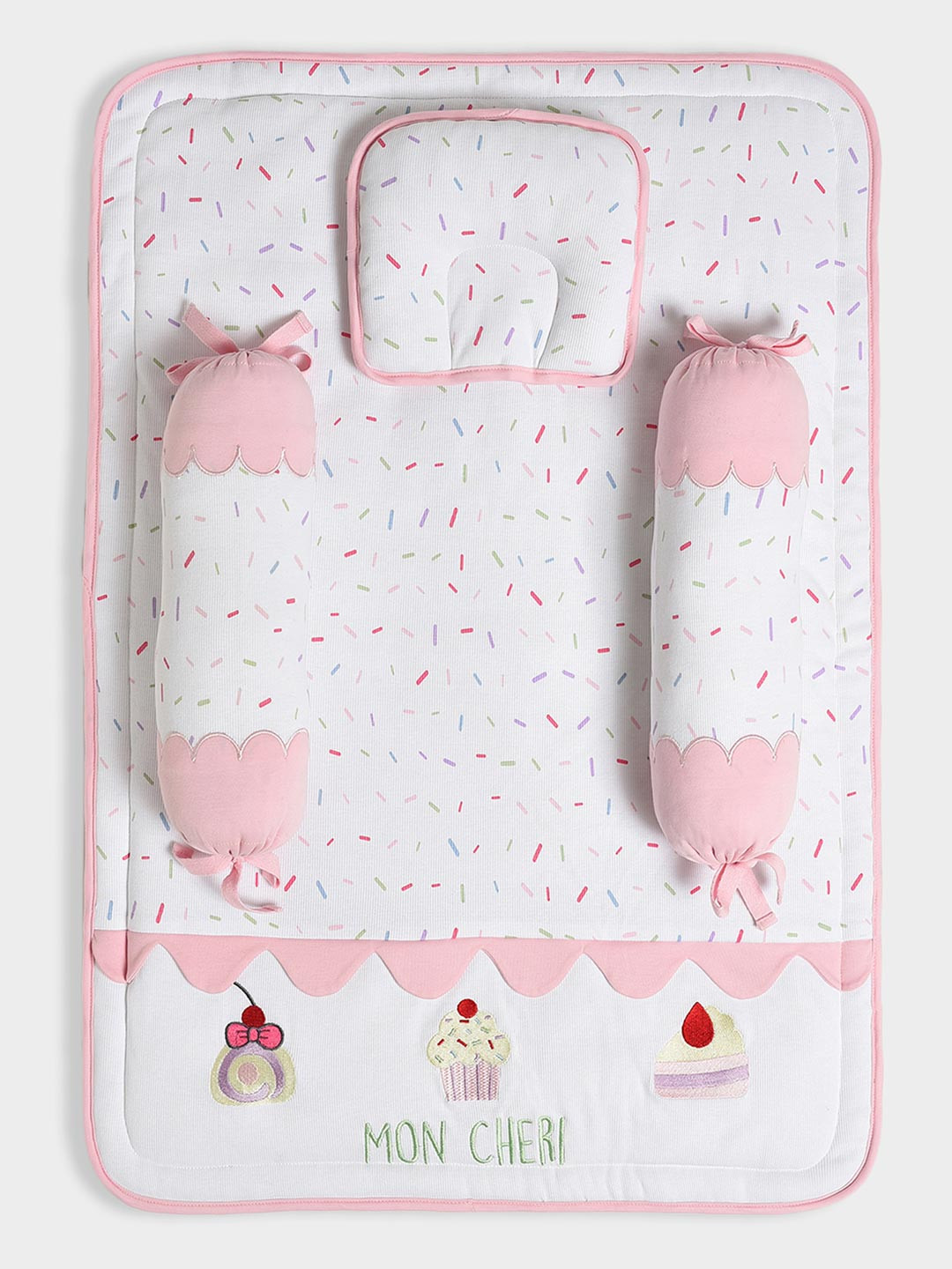 MiArcus Mattress Set, Pk of 4- Mattress with TPU Lamination, 1 Head Pillow, 2 Bolsters