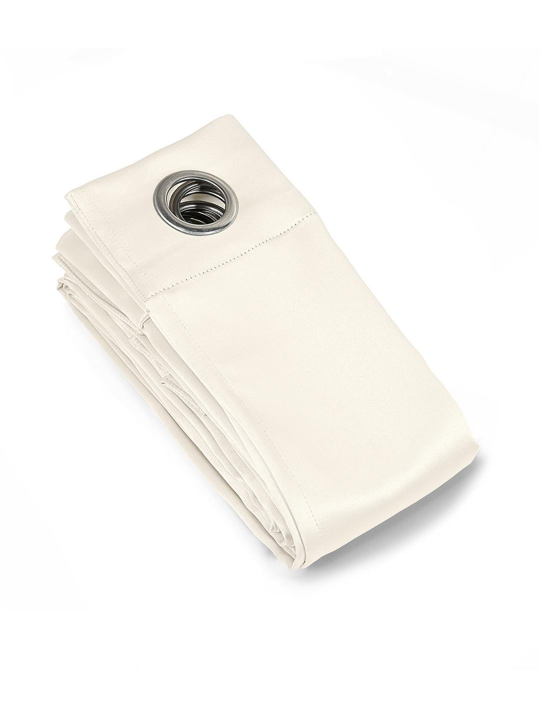 Saral Home White Black Out Satin Window Curtain