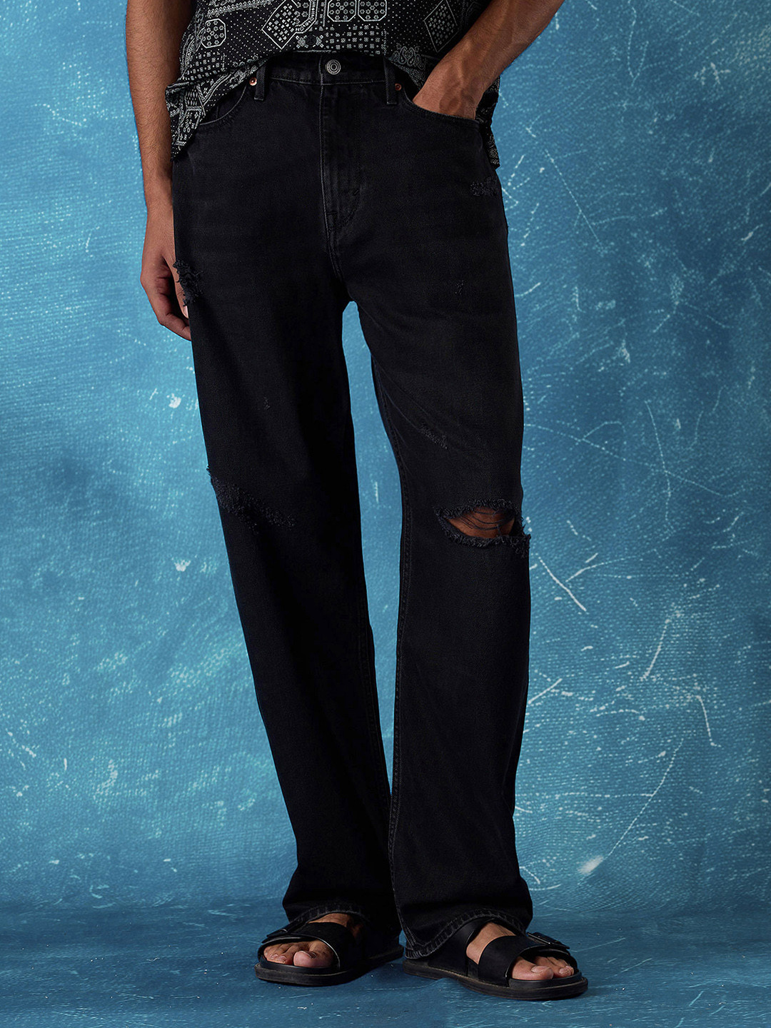 Flying Machine Men Highly Distressed Stretchable Jeans