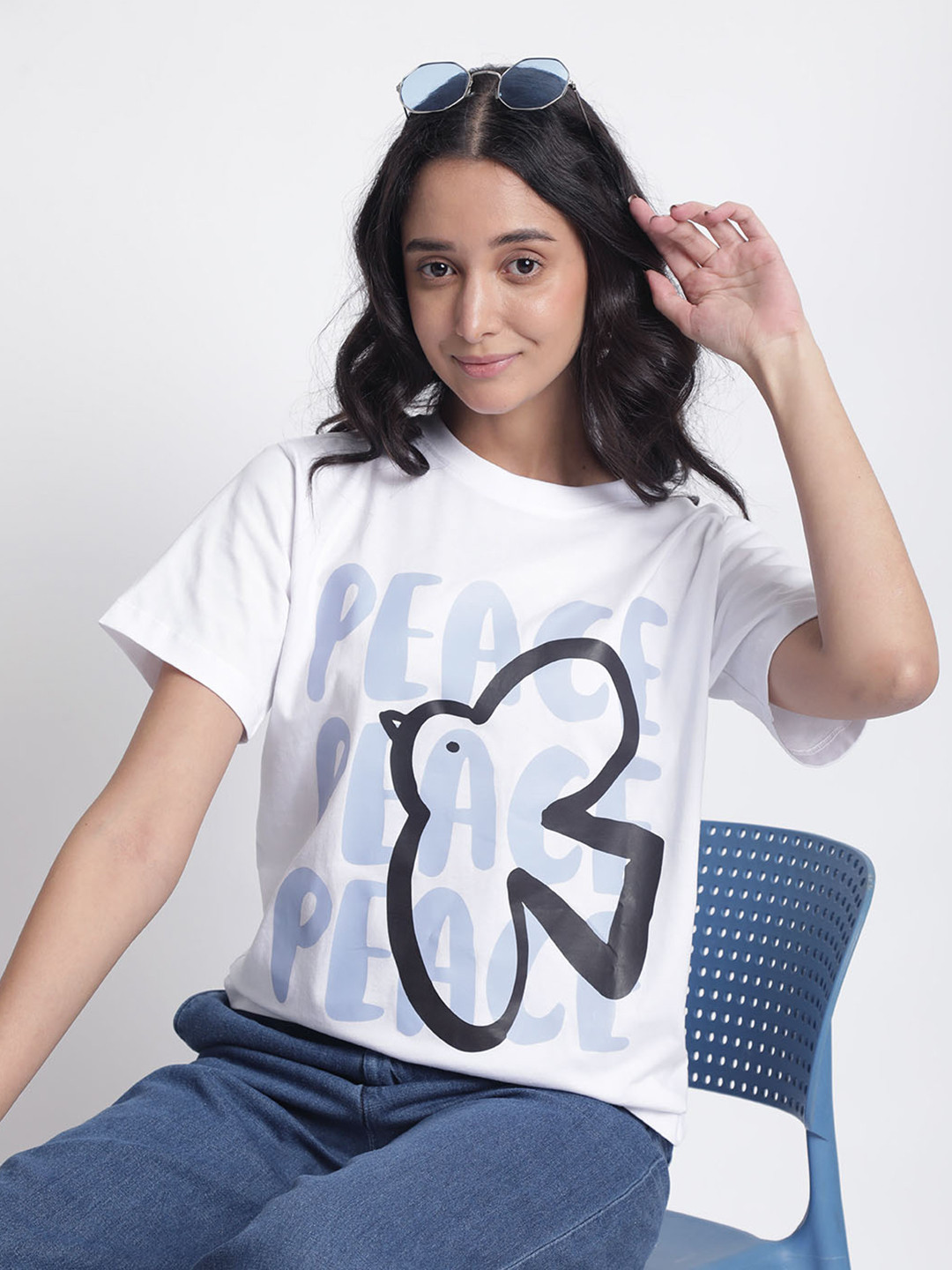 IVOC Women Graphic Printed Round Neck Cotton T-shirt