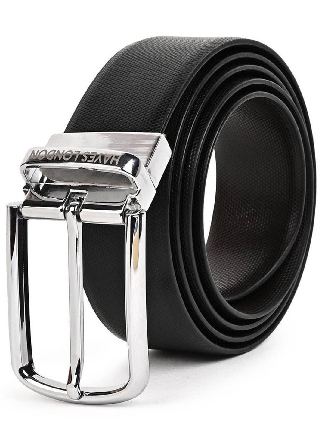 Hayes London Men Genuine Leather Belts Reversible Durable Belt Braided