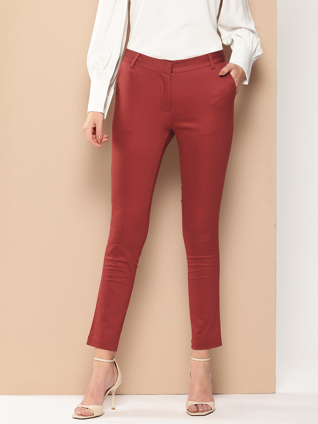 her by invictus Pure Cotton Cigarette Trousers