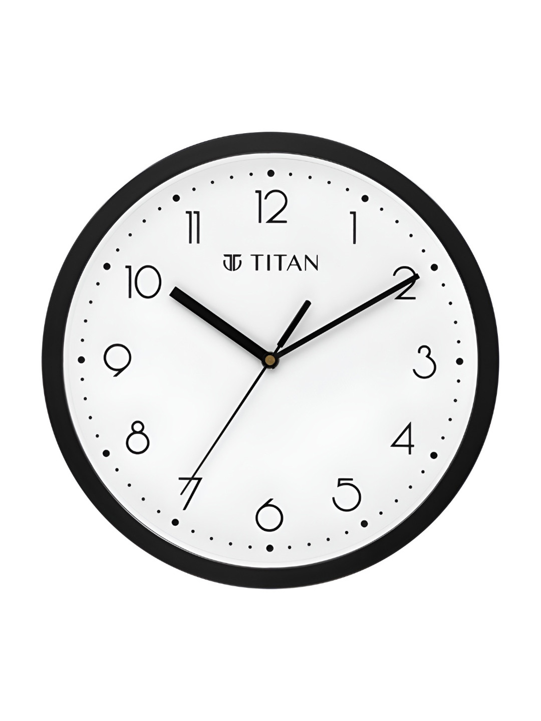 Titan Simple-Sweep Black Analogue Contemporary Wall Clock