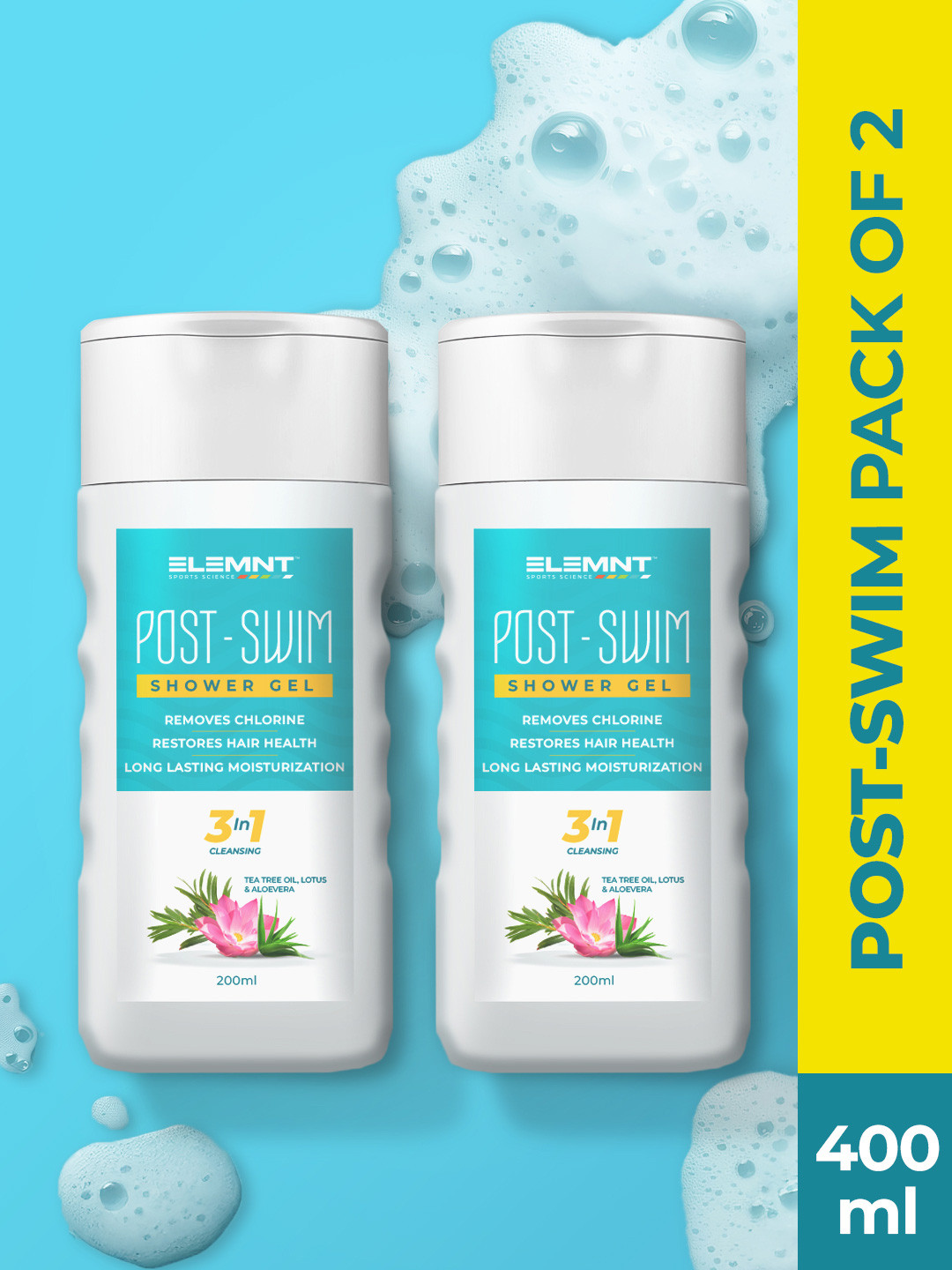 Elemnt Sports Science Set Of 2 Post Swim Shower Gel - 200 ml Each
