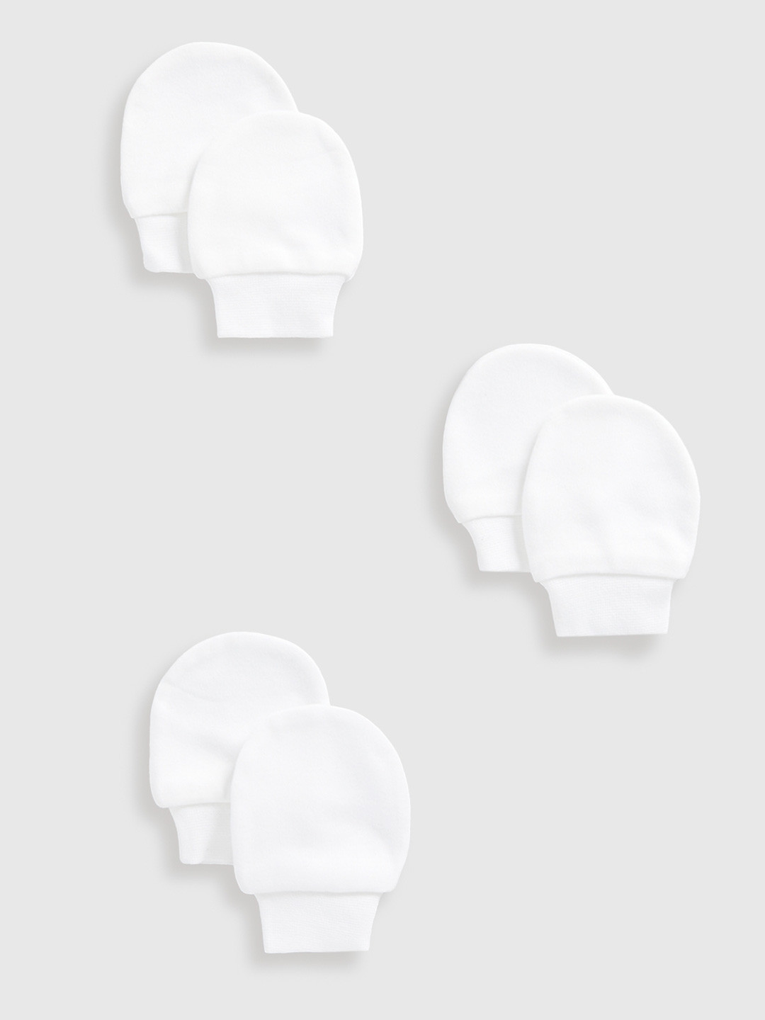 mothercare Infants Pack Of 3 Pure Cotton Knitted Mittens