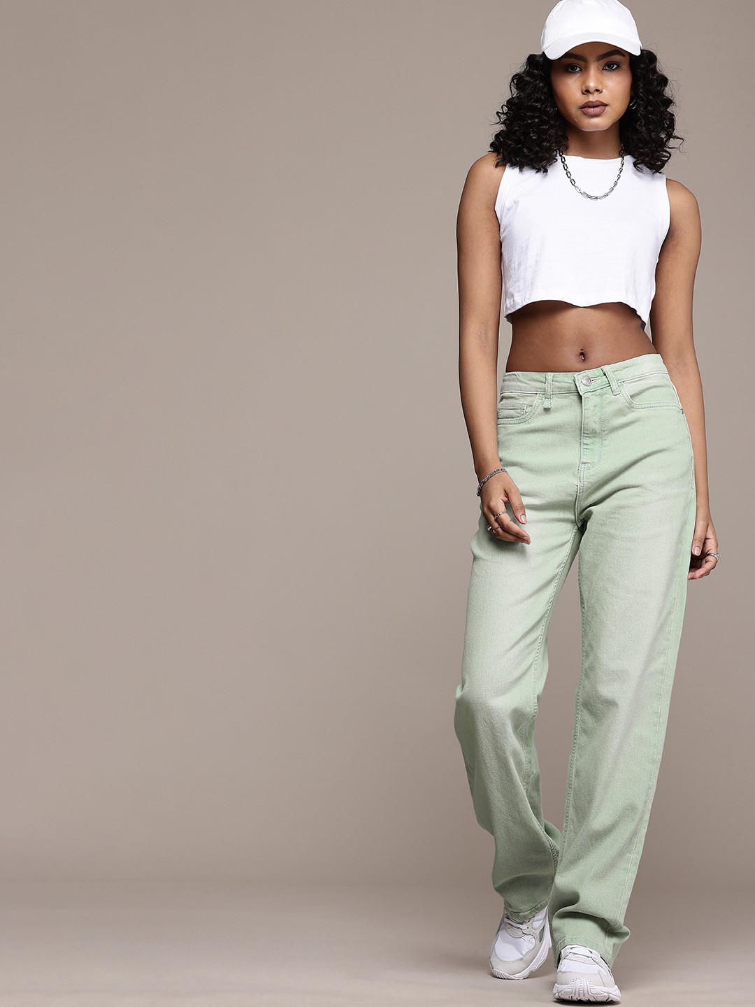 The Roadster Life Co. Women Straight Fit High-Rise Stretchable Jeans