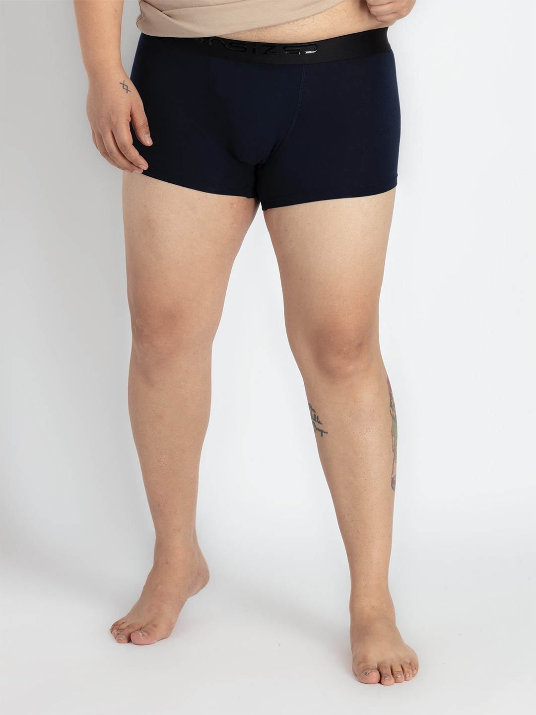 UNSIZED Men Mid Rise Thong Trunk USTK-223-TR001-Black-BLACK