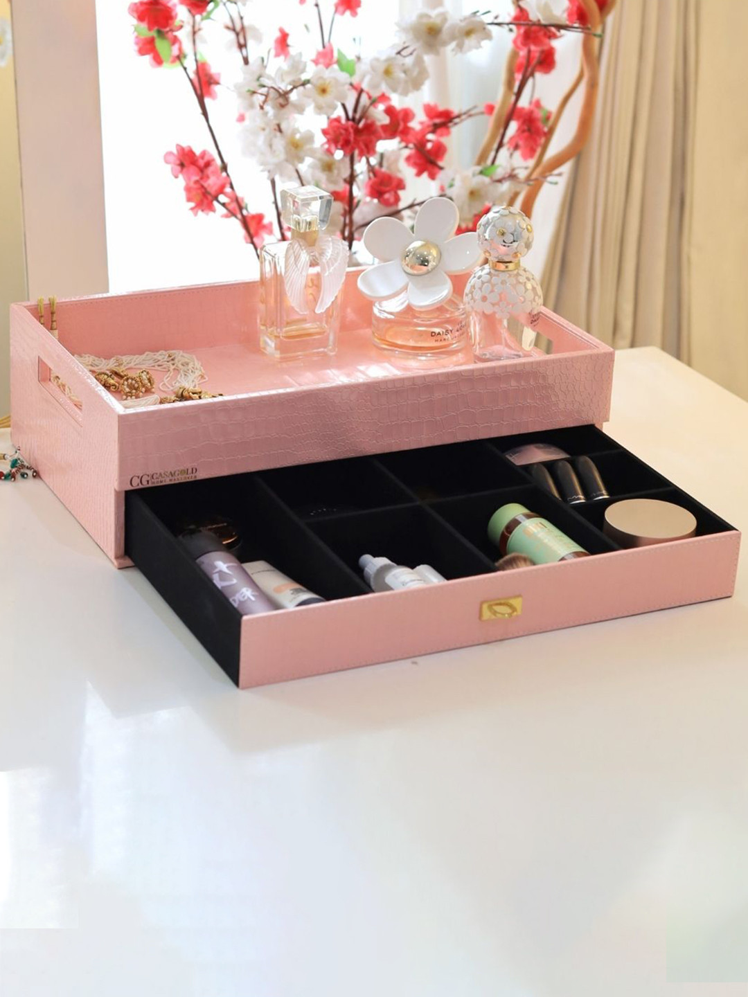 CasaGold Pink 2024 Wood 1 Pieces Serving Tray