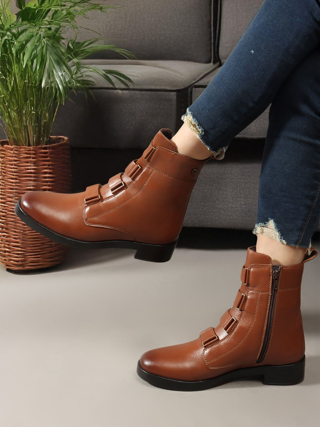 Carlton London Women Monk Straps Boots