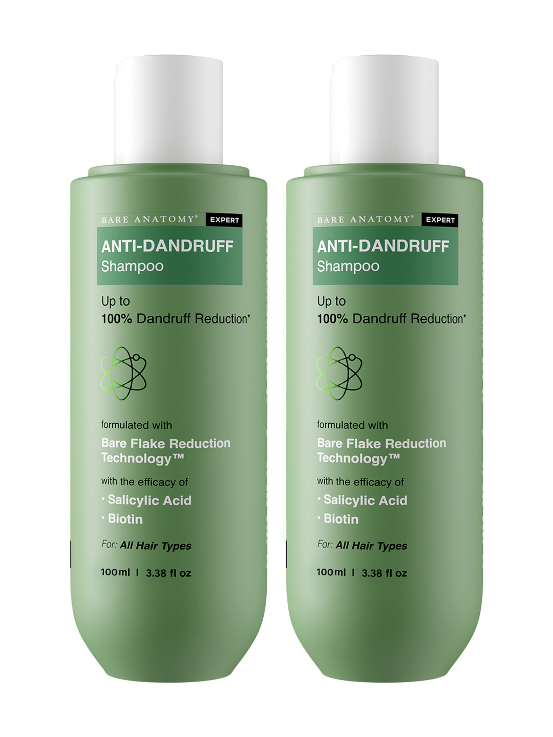 Bare Anatomy Set of 2 Expert Anti Dandruff Shampoo With Salicylic Acid - 100 ml each