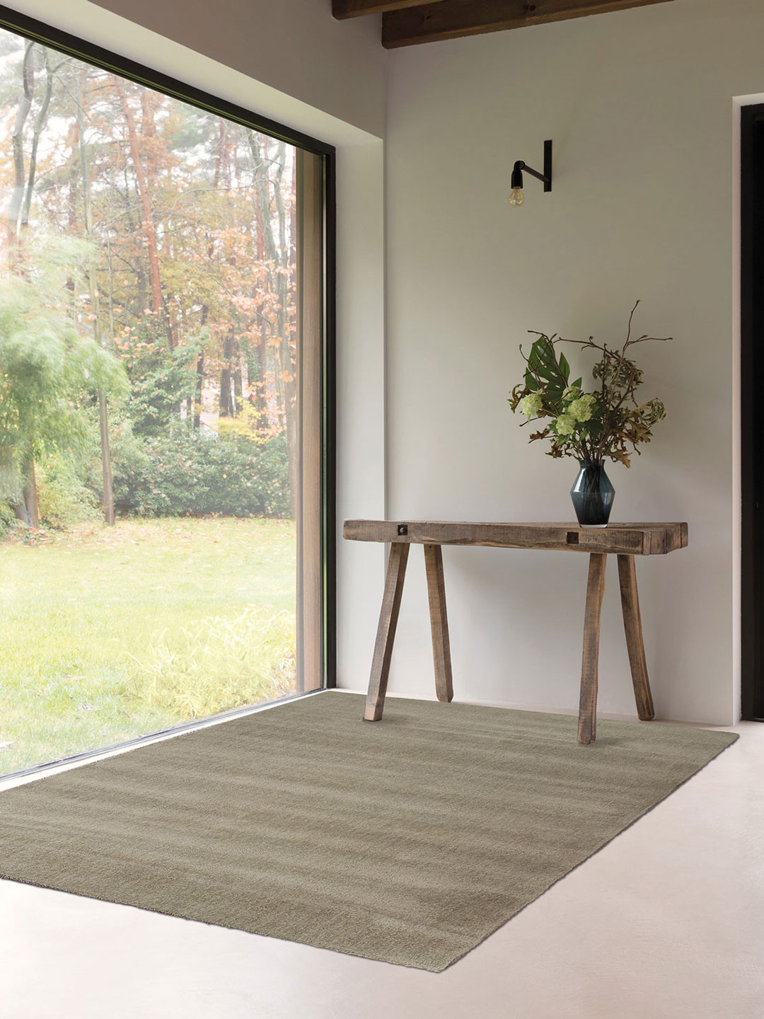 DDecor Beige Rectangle Anti-Skid Carpet