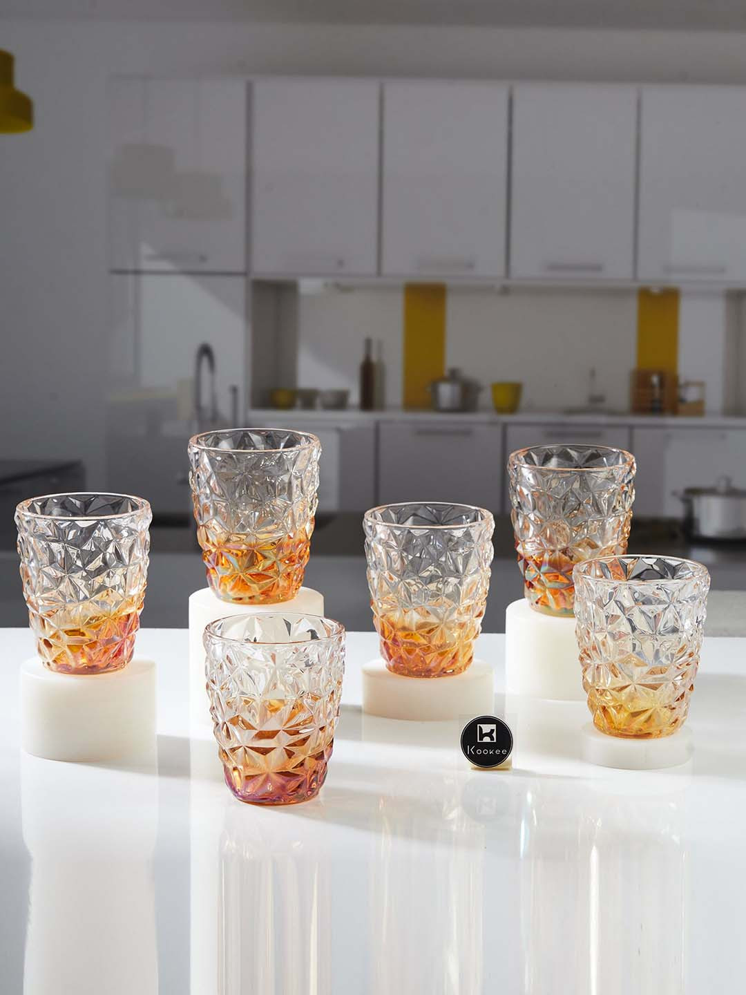 Kookee Orange Crystal Drinking Glass 250ml