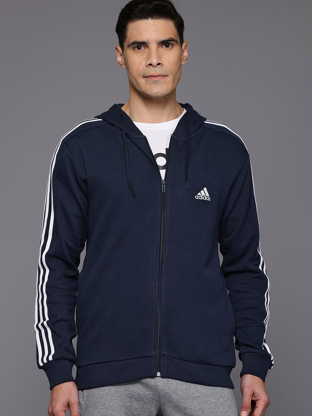 ADIDAS 3 Stripes FT FZ Outdoor Open Front Jacket
