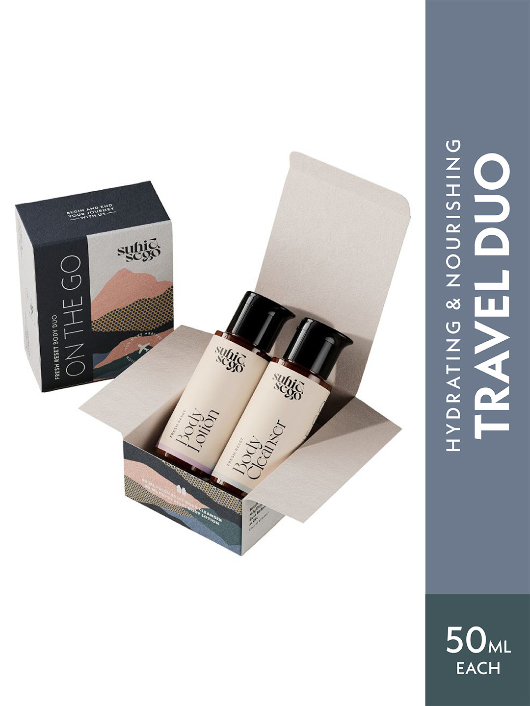 Suhi & Sego Fresh Reset Body Cleanser & Body Lotion - 50 ml Each