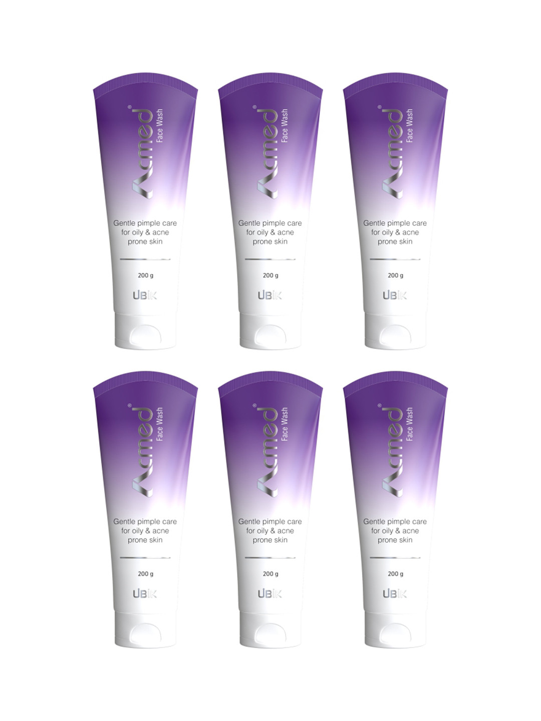 ACMED Set Of 6 Pimple Care Face Wash for Acne Prone Skin- 200 ml Each