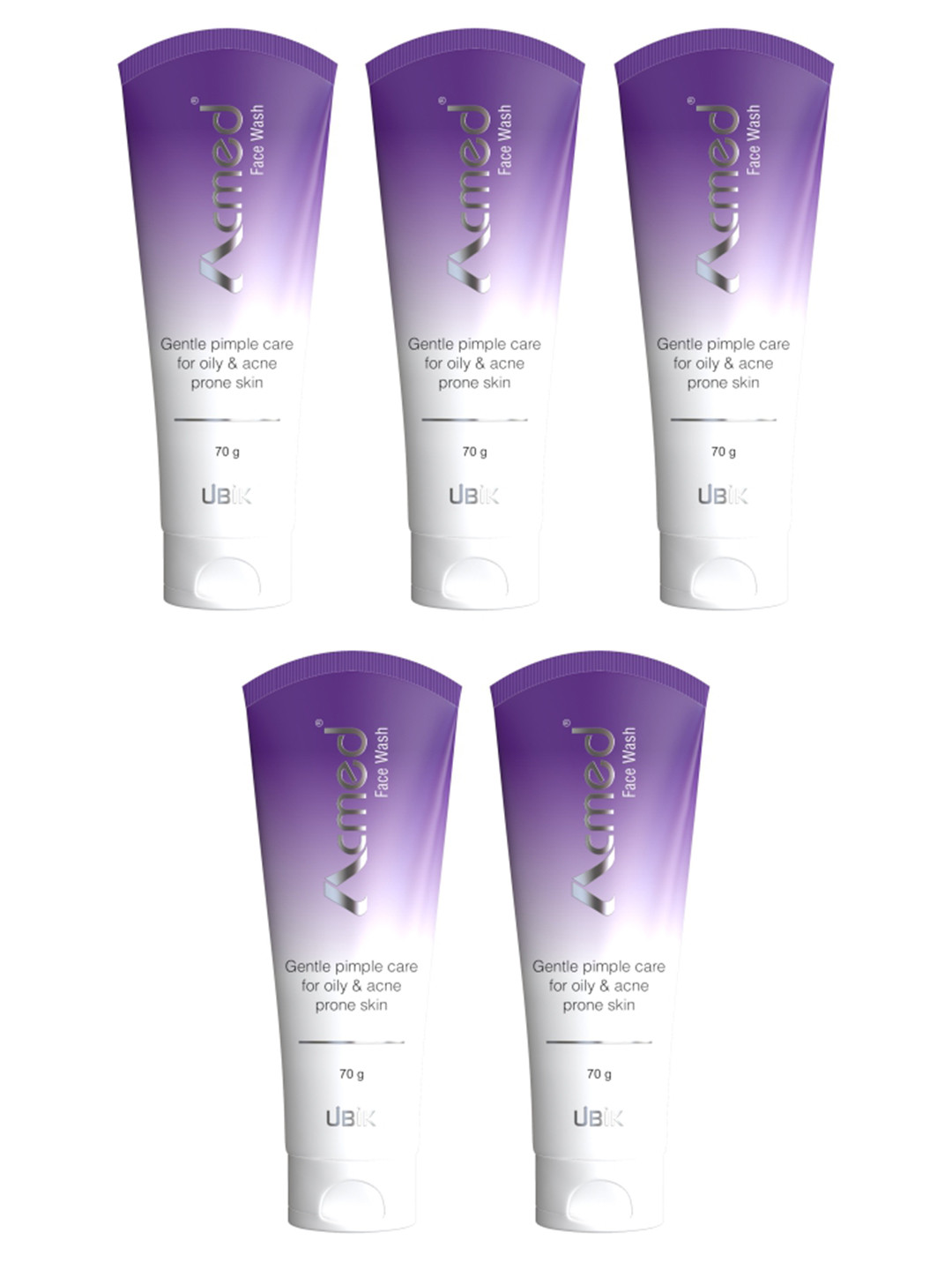 ACMED Set Of 5 Gentle Pimple Care Face Wash - 70 g Each