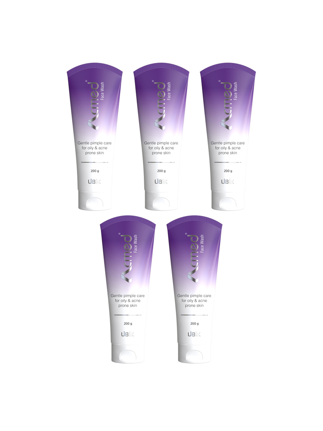 ACMED Set Of 5 Pimple Care Face Wash for Acne Prone Skin- 200 ml Each
