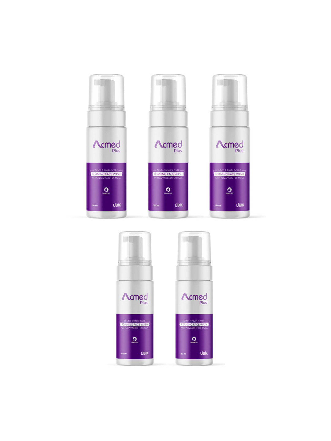 Acmed Set Of 5 Plus Foaming Face Wash - 150 ml