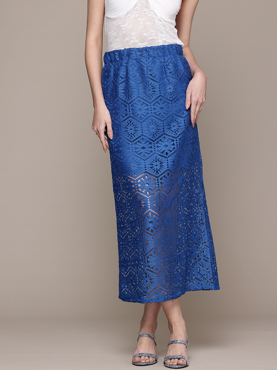 bebe Brighter Basics Lace Midi Skirts