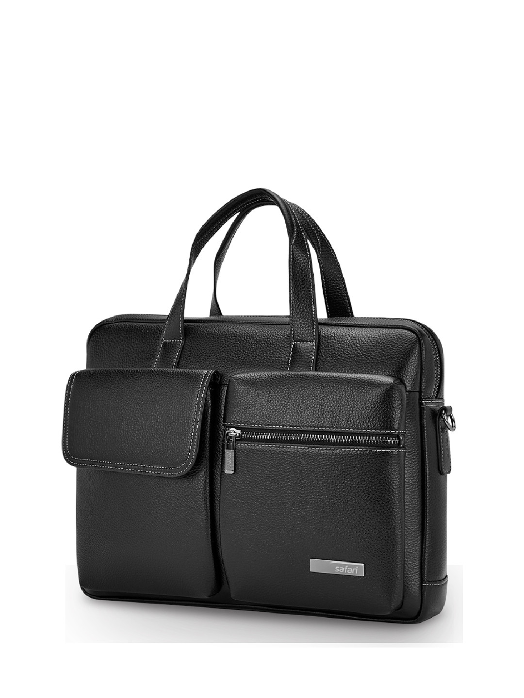 Safari Select Fable Black with Adjustable and Detachable Straps Laptop Messenger Bag