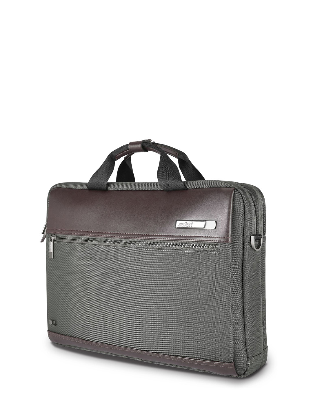 Safari Select Crest Grey with Adjustable and Detachable Straps Laptop Messenger Bag