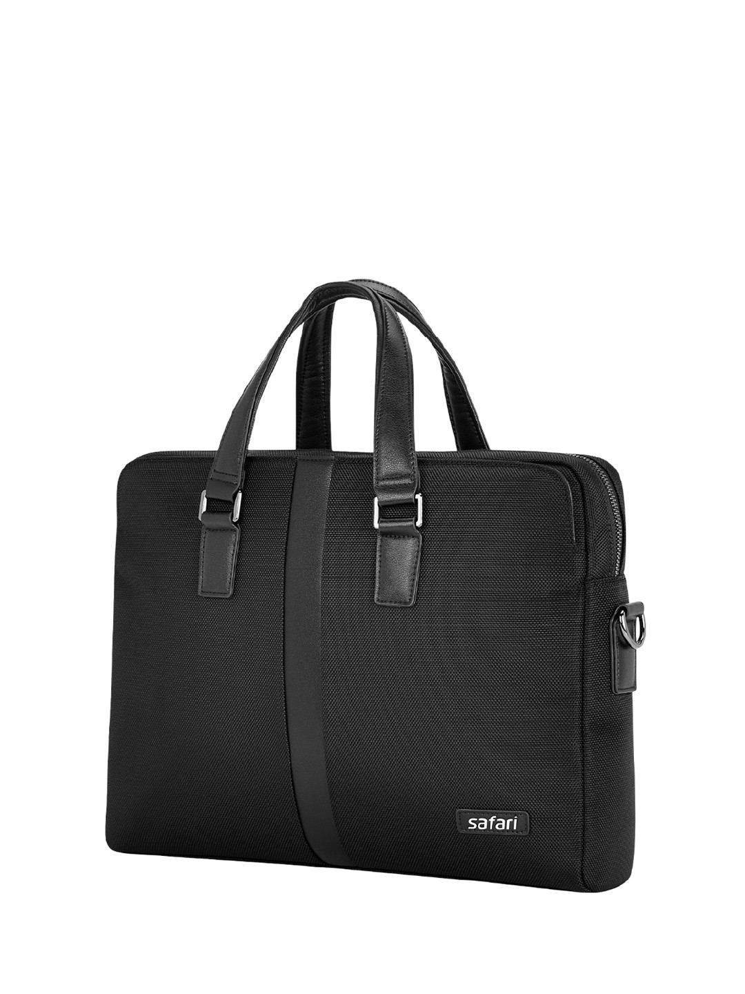 Safari Select Classic Black with Adjustable and Detachable Straps Laptop Messenger Bag