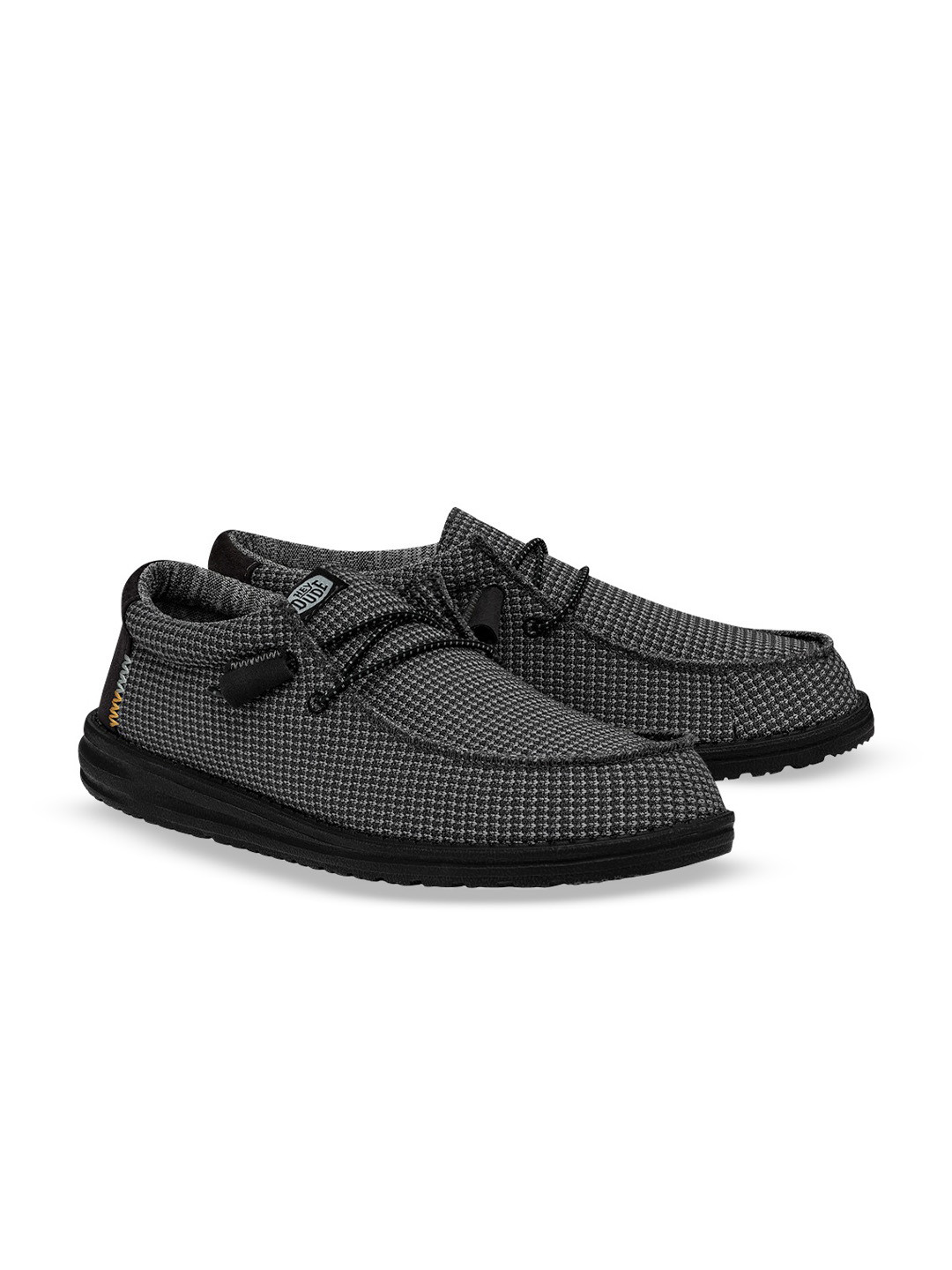 HEYDUDE Men Wally Sport Woven Design Slip-on Stretch-Lace Loafers