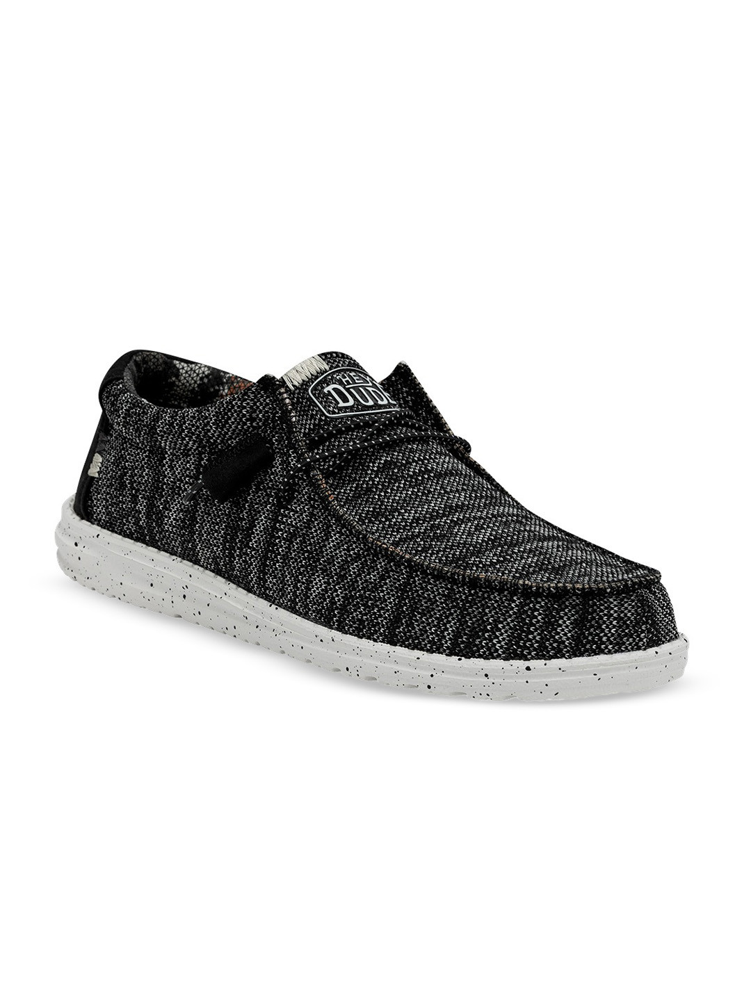 HEYDUDE Men Wally Sox Stitch Woven Design Slip-on Stretch-Lace Loafers