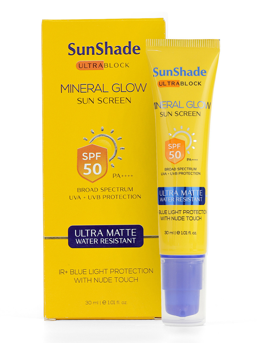 Leeford Sunshade Mineral Glow Sunscreen for Face With SPF -50 PA ++ UVA + UVB - 30ml