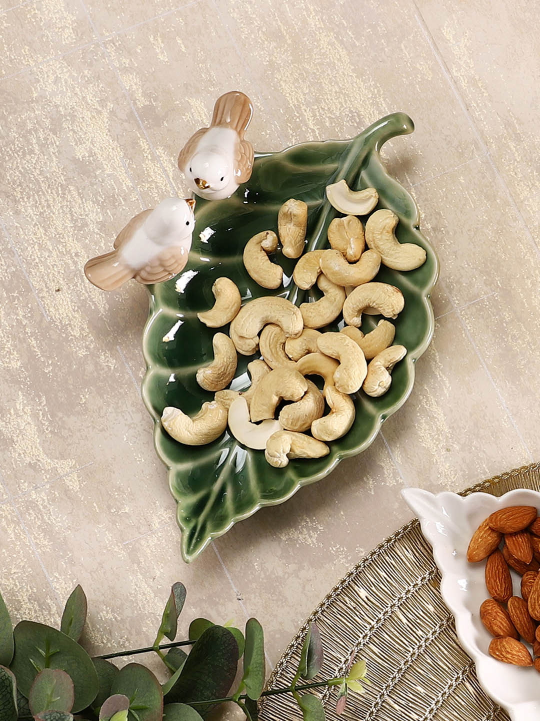 TAYHAA Green Ceramic Food Platter